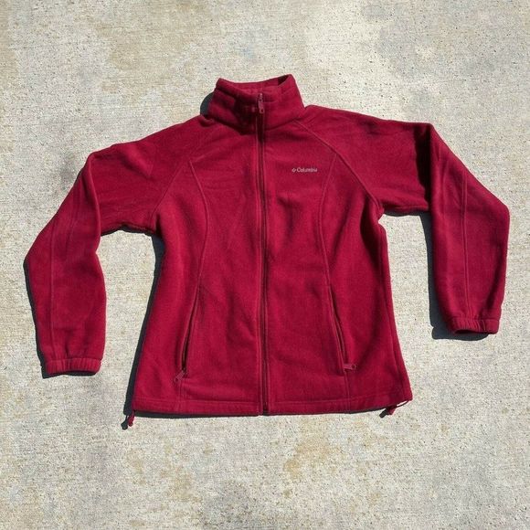Columbia Women's Magenta Fleece Zip Up Size Large - Picture 1 of 11
